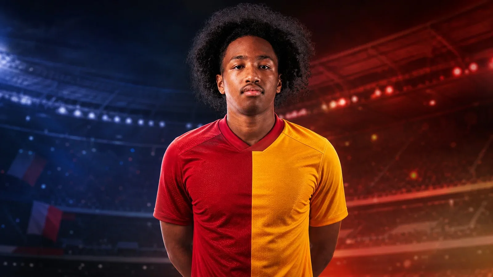 Malick Fofana ve Arsenal transfer haberi için yapay zekâyla oluşturulmuş illüstrasyon