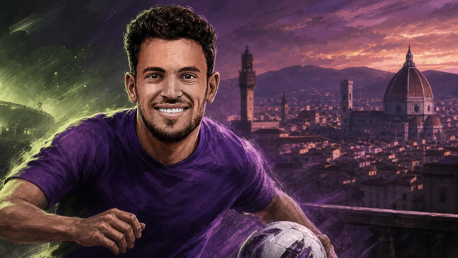 Pedro Gonçalves ve Fiorentina transfer haberi için yapay zekâyla oluşturulmuş illüstrasyon