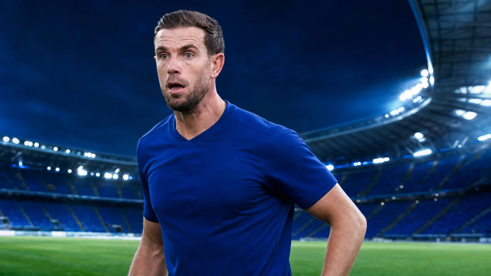 Jordan Henderson ve Chelsea FC transfer haberi için yapay zekâyla oluşturulmuş illüstrasyon