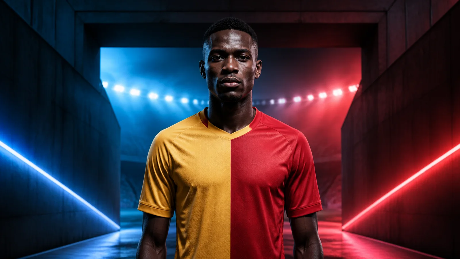 Illustrazione realizzata con IA per la notizia di mercato su Ismaïla Sarr e Galatasaray Istanbul