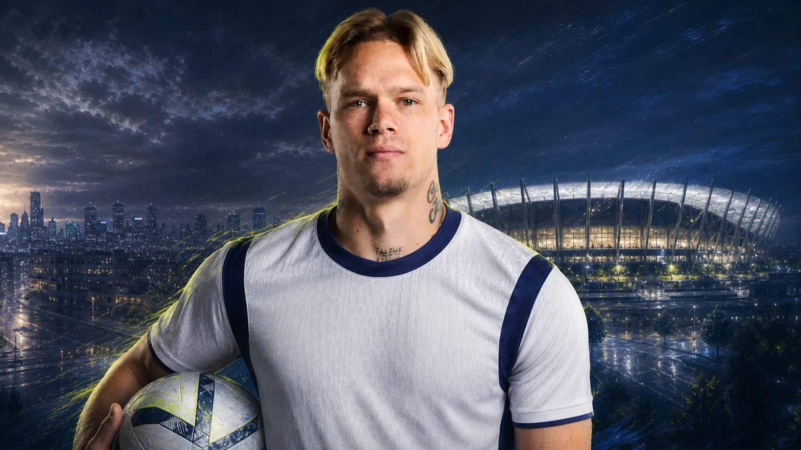 KI-Illustration zur Transfermeldung über Mykhailo Mudryk und Tottenham Hotspur