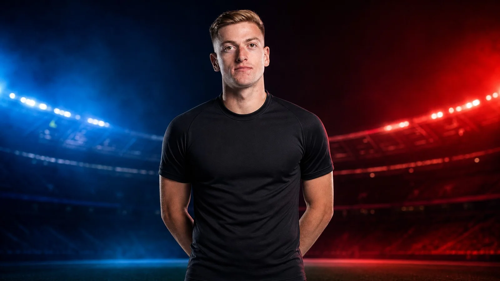 Illustrazione realizzata con IA per la notizia di mercato su Liam Delap e Nottingham Forest